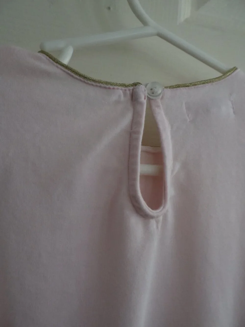 Set of 2 Long sleeve Mud Pie tees ballerina/fairy otter and goose white & pink